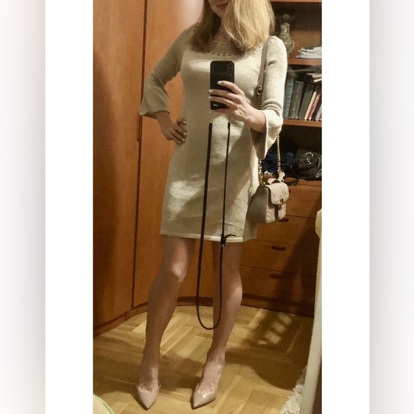 Lilly Pulitzer NWT Carino Sweater Dress Gold Metallic $198 Size XL Gorgeous! - Picture 4 of 9